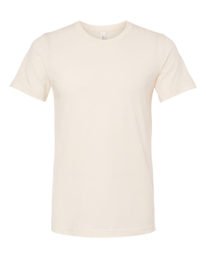 Front View of Heather Natural CVC Jersey Tee - 3001CVC