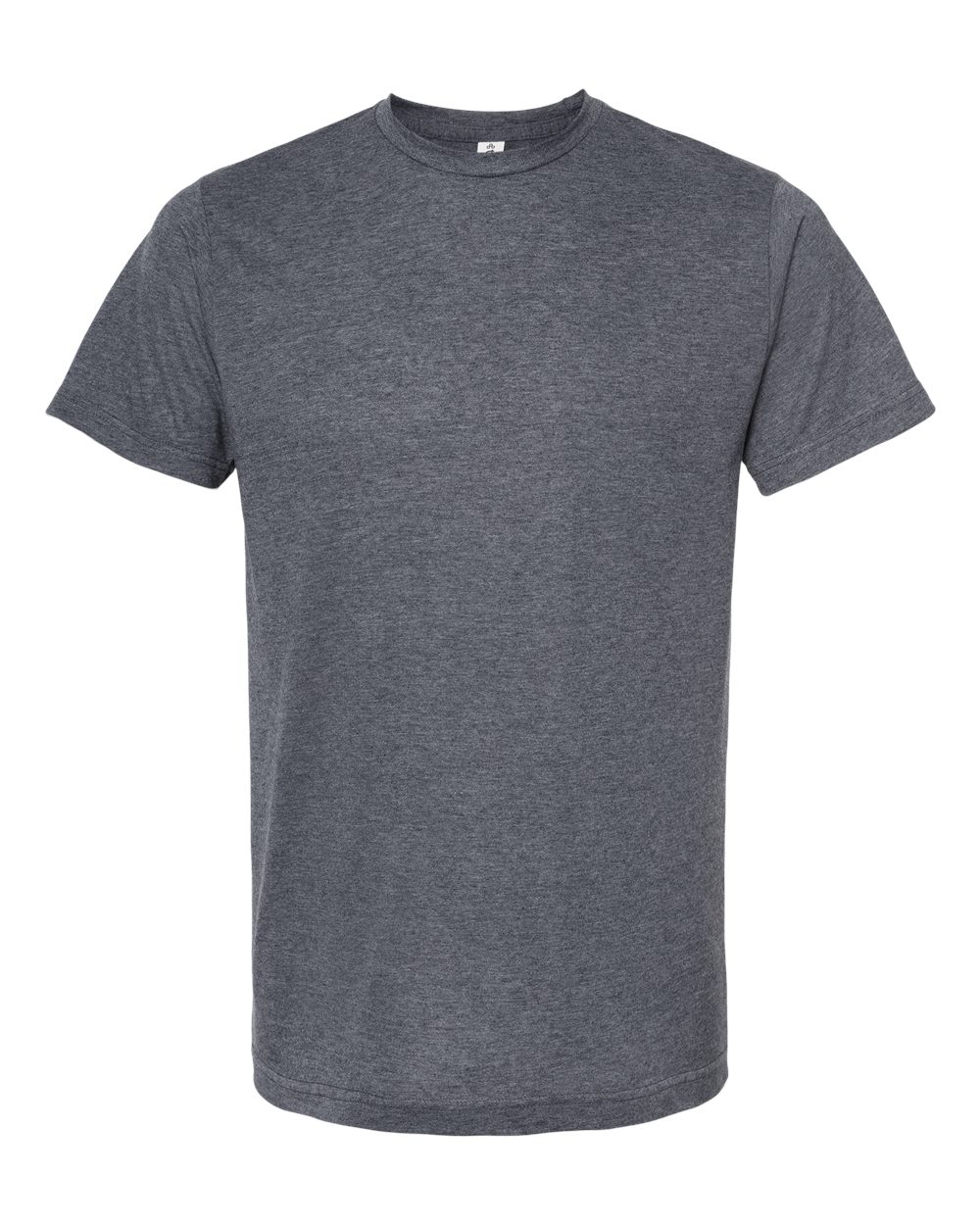 Front View of Heather Navy Poly-Rich T-Shirt - 241