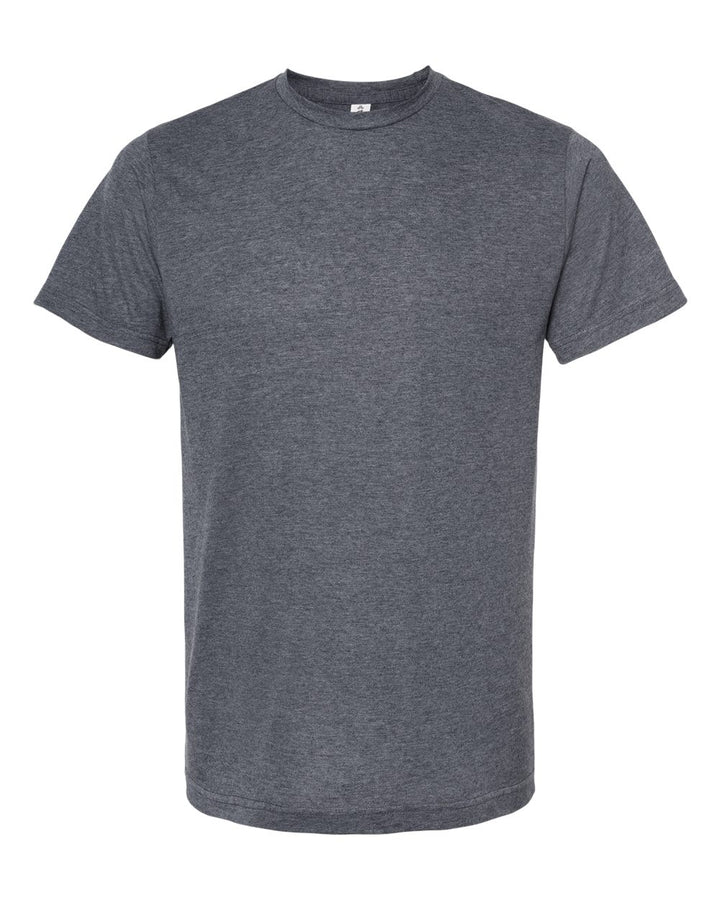 Front View of Heather Navy Poly-Rich T-Shirt - 241