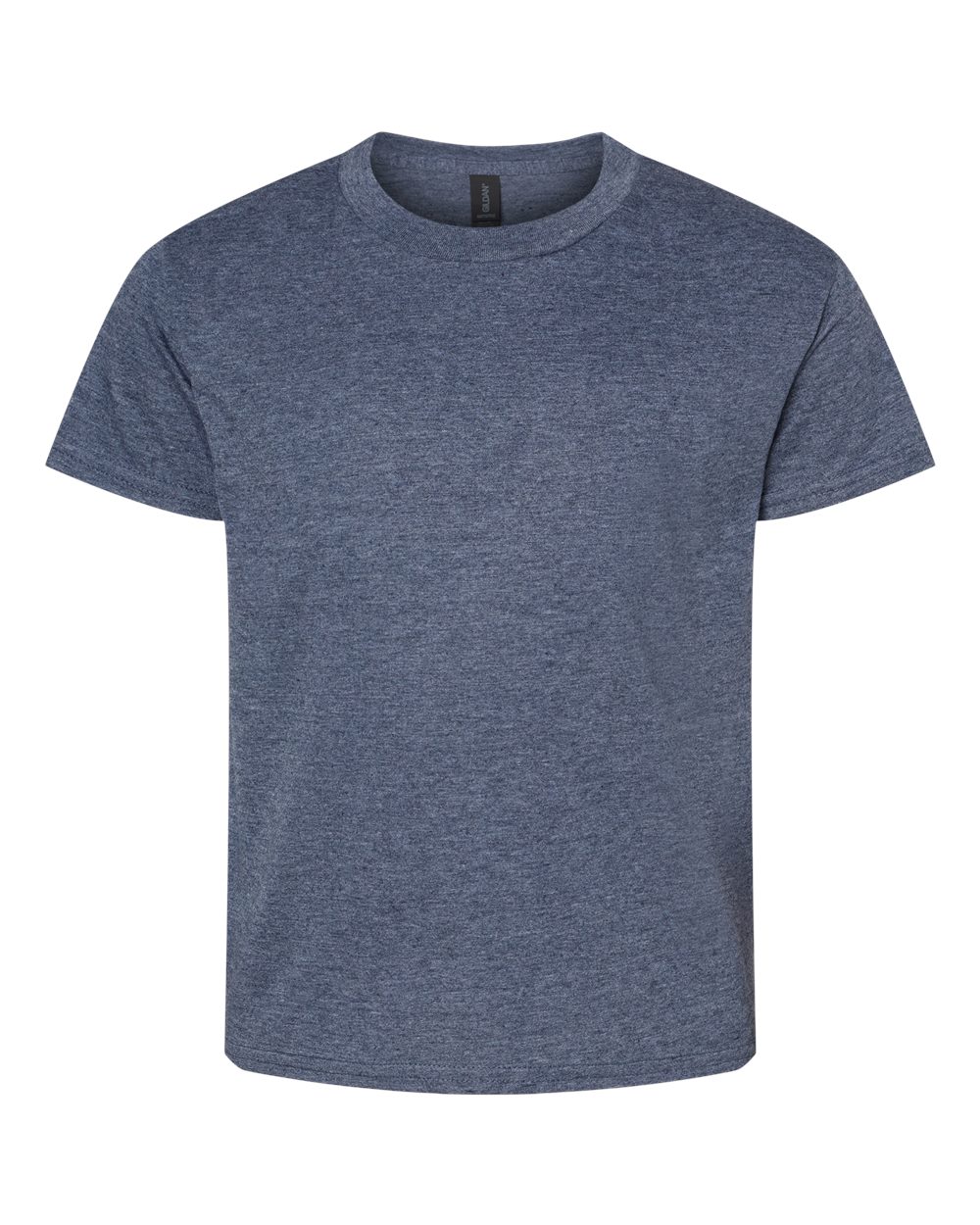 Front View of Heather Navy Softstyle® Youth T-Shirt - 64000B