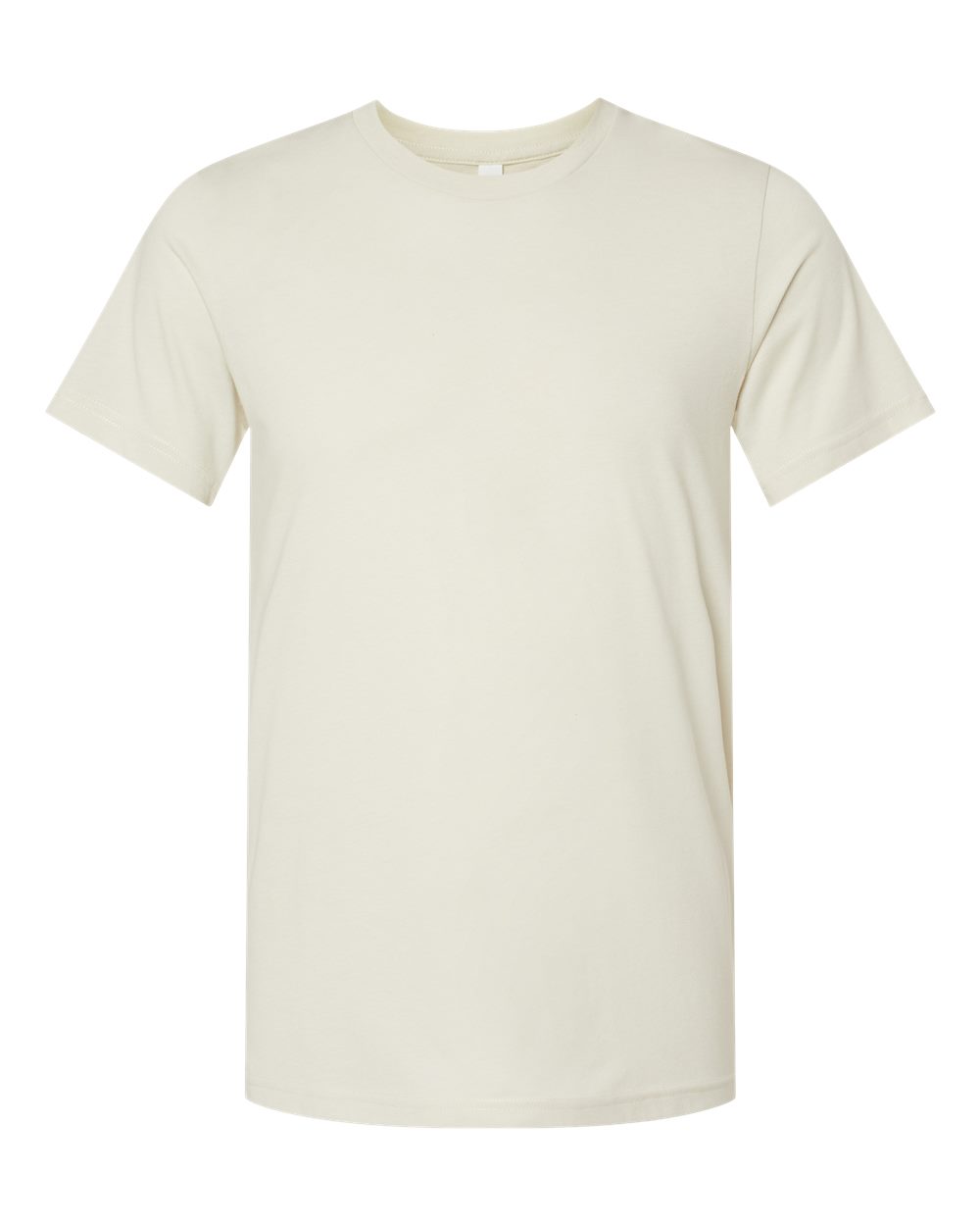 Front View of Heather Oatmeal CVC Jersey Tee - 3001CVC