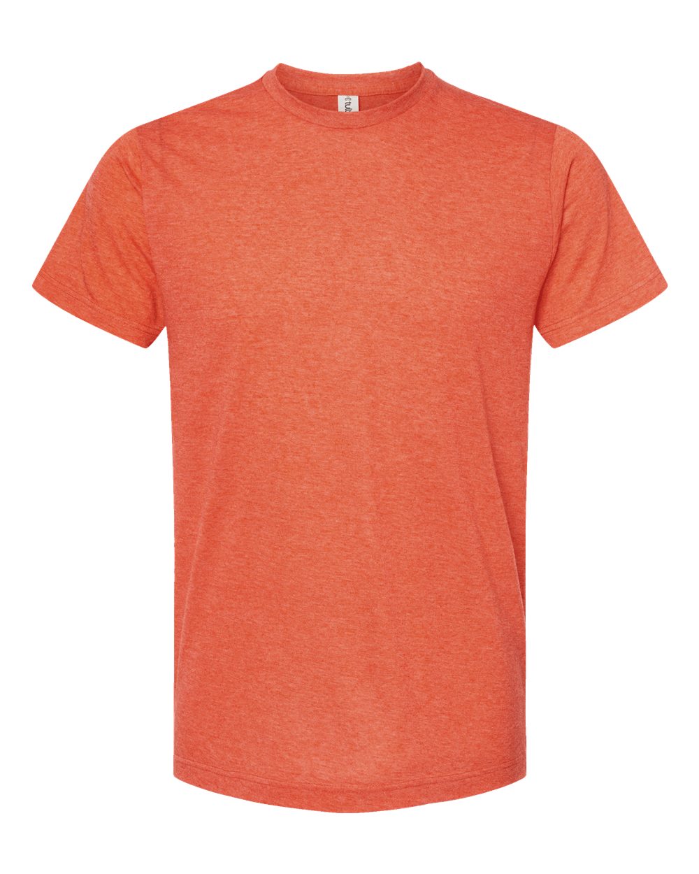 Front View of Heather Orange Poly-Rich T-Shirt - 241