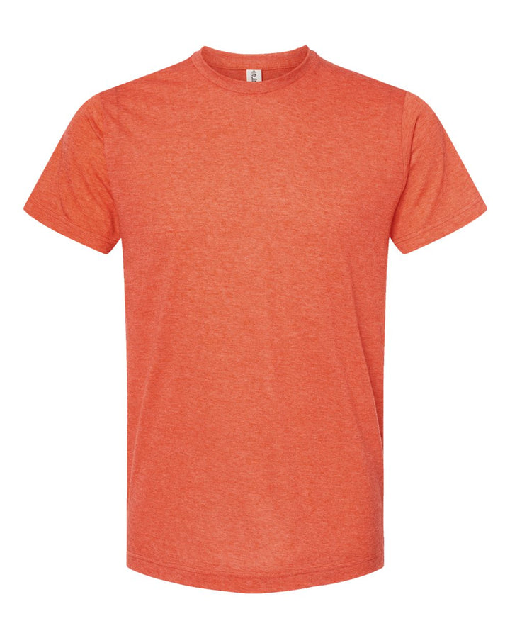 Front View of Heather Orange Poly-Rich T-Shirt - 241