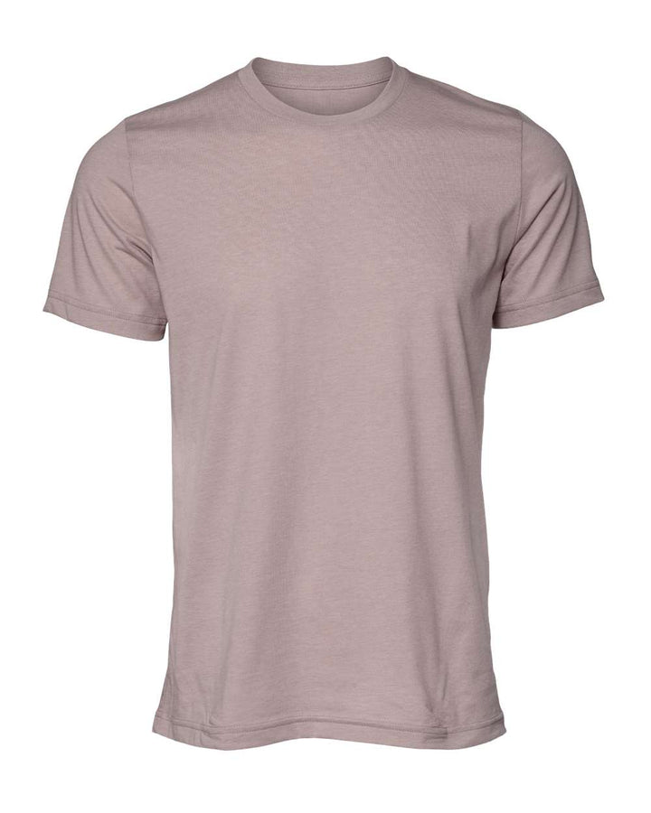 Front View of Heather Pink Gravel CVC Jersey Tee - 3001CVC