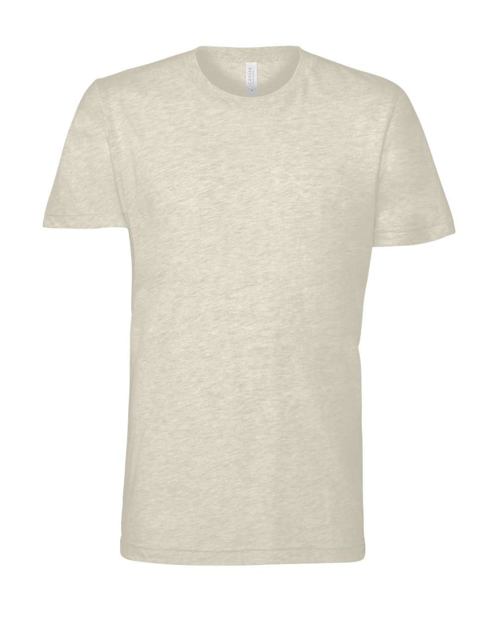 Front View of Heather Prism Natural CVC Jersey Tee - 3001CVC