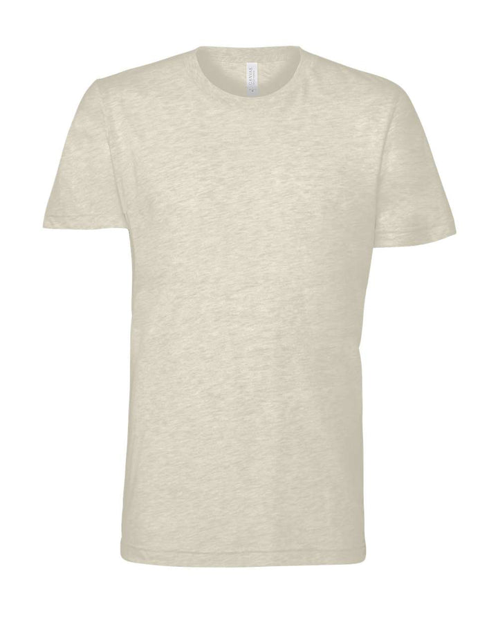 Front View of Heather Prism Natural CVC Jersey Tee - 3001CVC