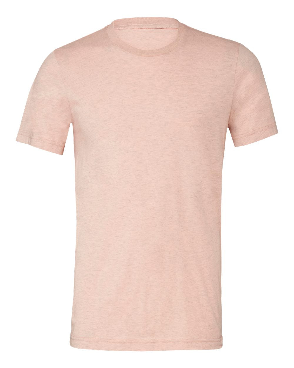 Front View of Heather Prism Peach CVC Jersey Tee - 3001CVC