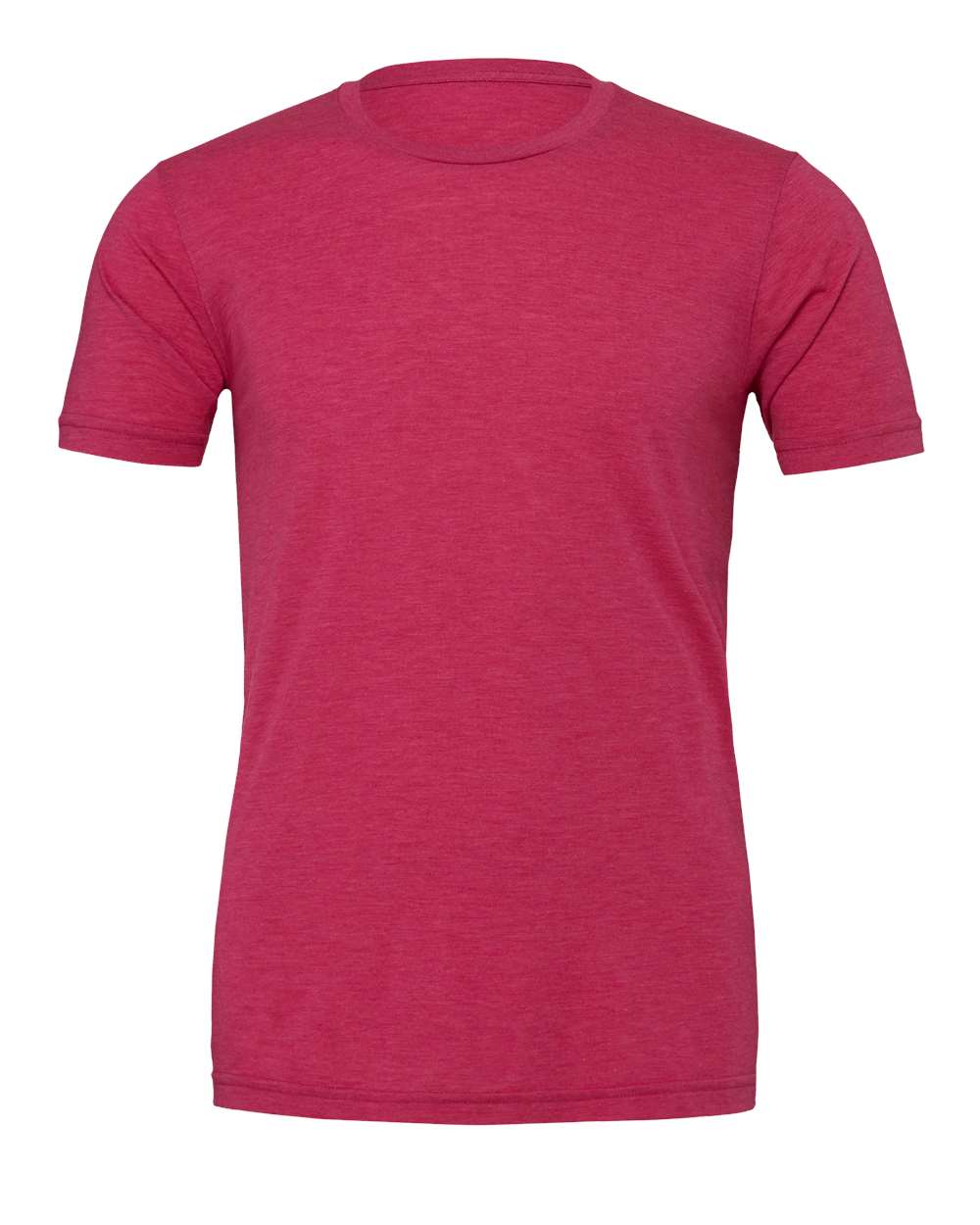 Front View of Heather Raspberry CVC Jersey Tee - 3001CVC