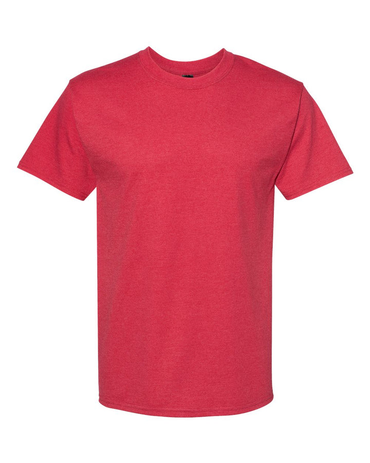 Front View of Heather Red Beefy-T® T-Shirt - 5180