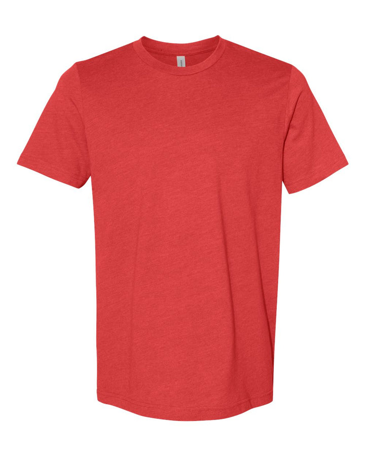 Front View of Heather Red CVC Jersey Tee - 3001CVC