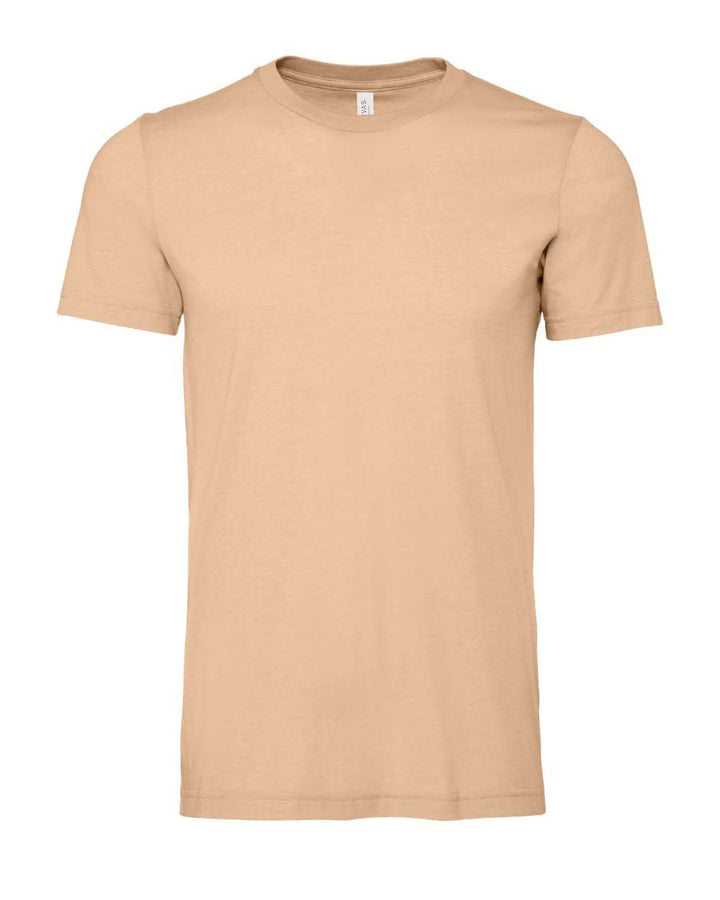 Front View of Heather Sand Dune CVC Jersey Tee - 3001CVC
