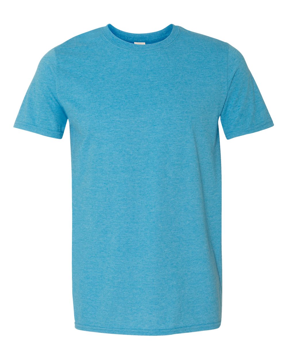 Front View of Heather Sapphire Softstyle® T-Shirt - 64000