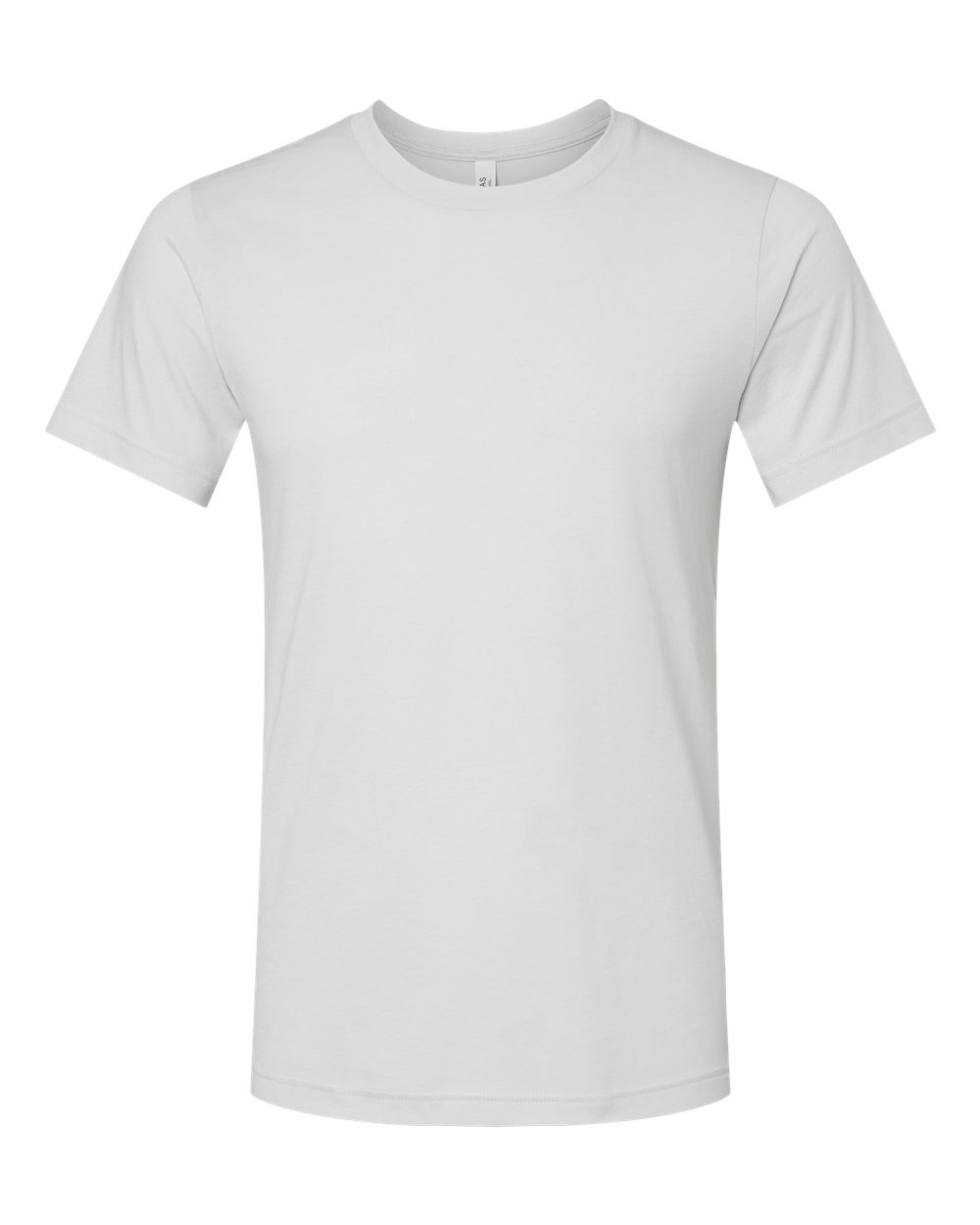 Front View of Heather Silver CVC Jersey Tee - 3001CVC