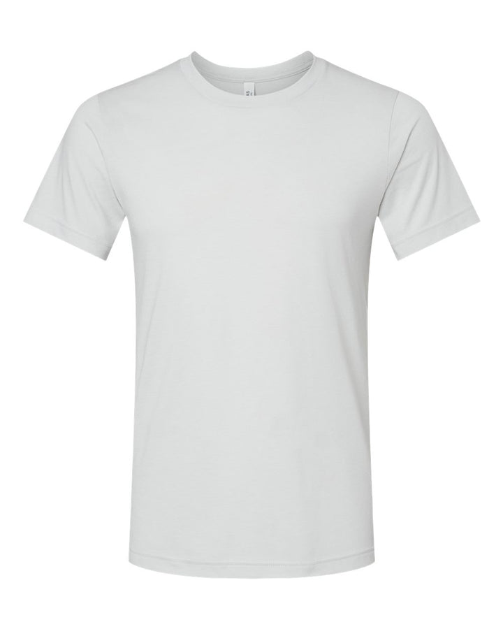 Front View of Heather Silver CVC Jersey Tee - 3001CVC