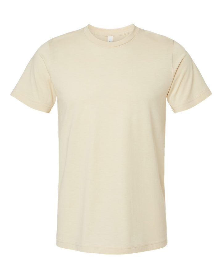 Front View of Heather Soft Cream CVC Jersey Tee - 3001CVC