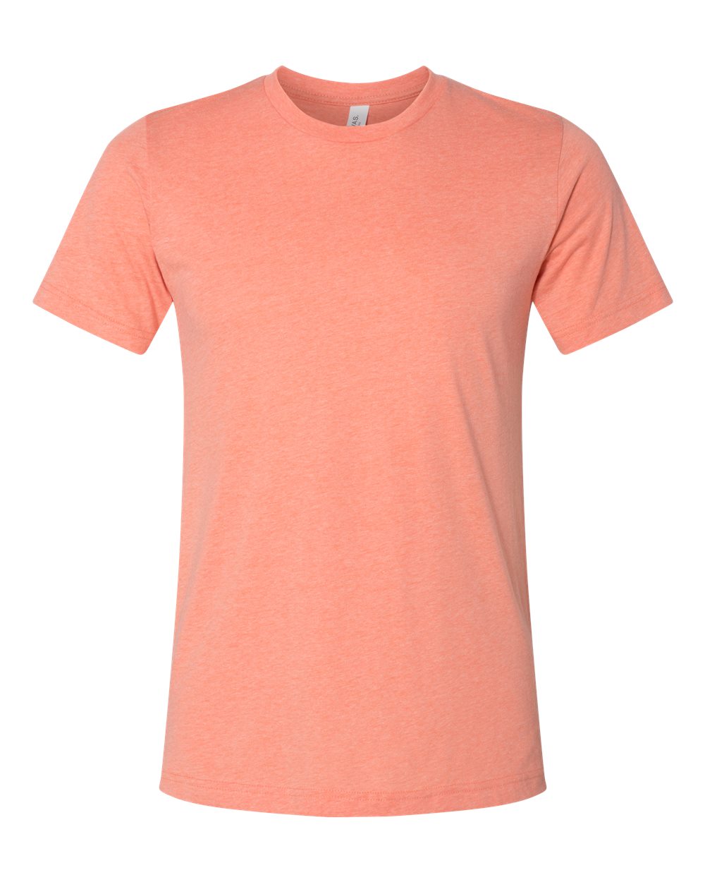 Front View of Heather Sunset CVC Jersey Tee - 3001CVC