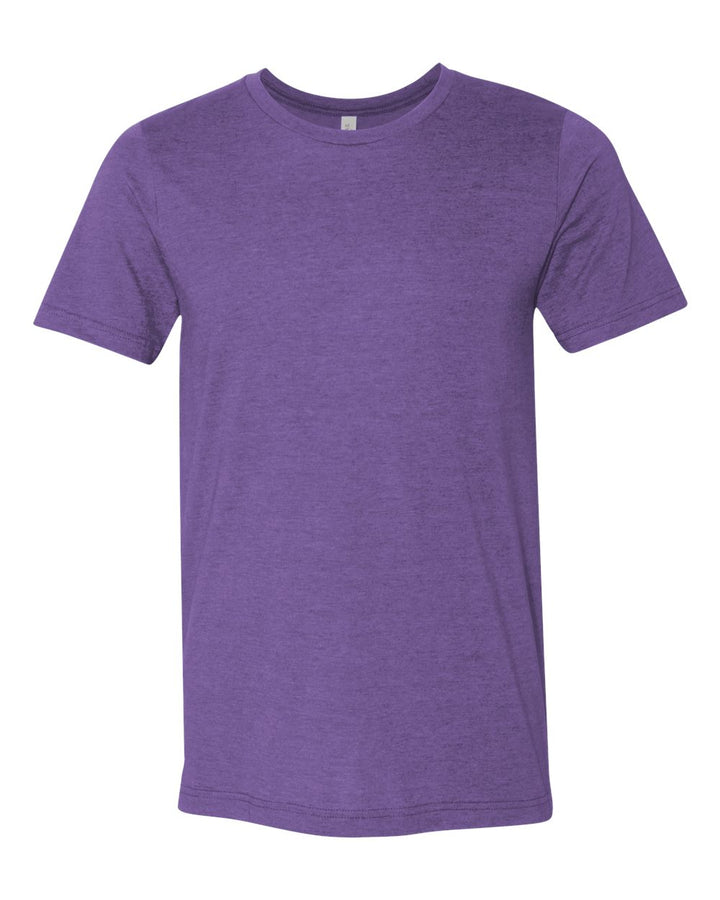 Front View of Heather Team Purple CVC Jersey Tee - 3001CVC