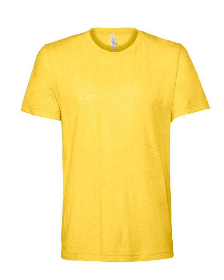 Front View of Heather Yellow CVC Jersey Tee - 3001CVC