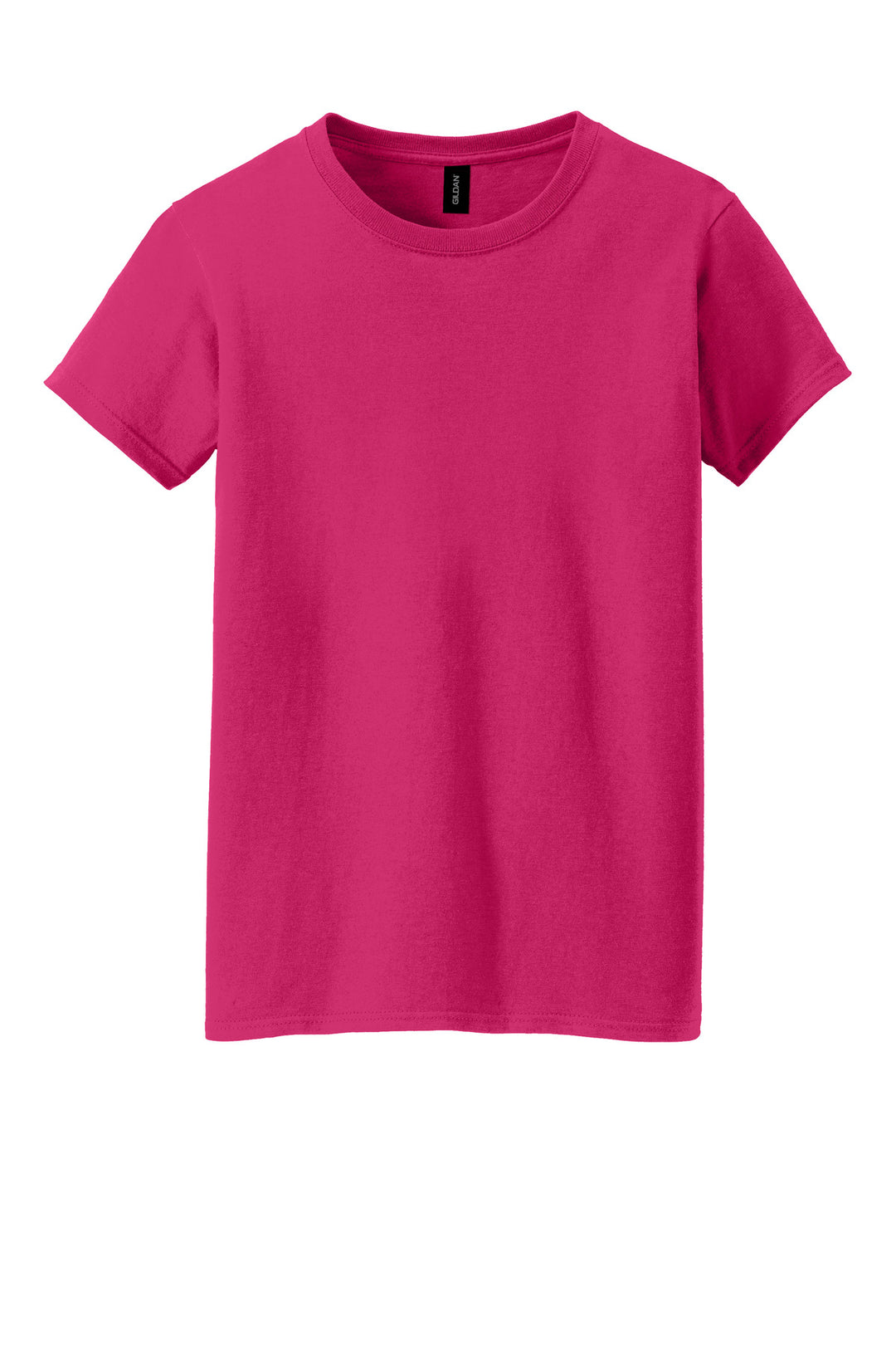 Front View of Heliconia Gildan Women's Heavy Cotton 100% Cotton T-Shirt. 5000L