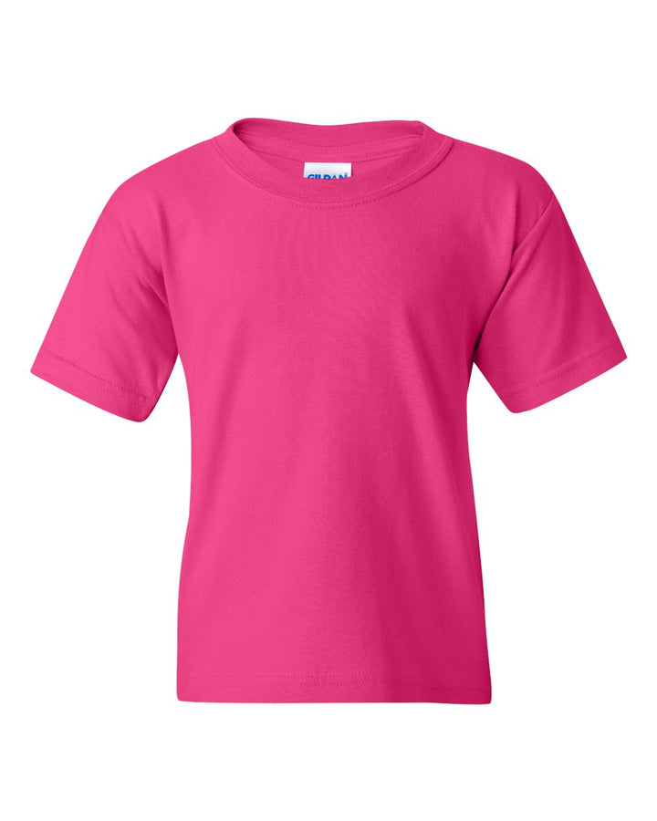 Front View of Heliconia Heavy Cotton™ Youth T-Shirt - 5000B