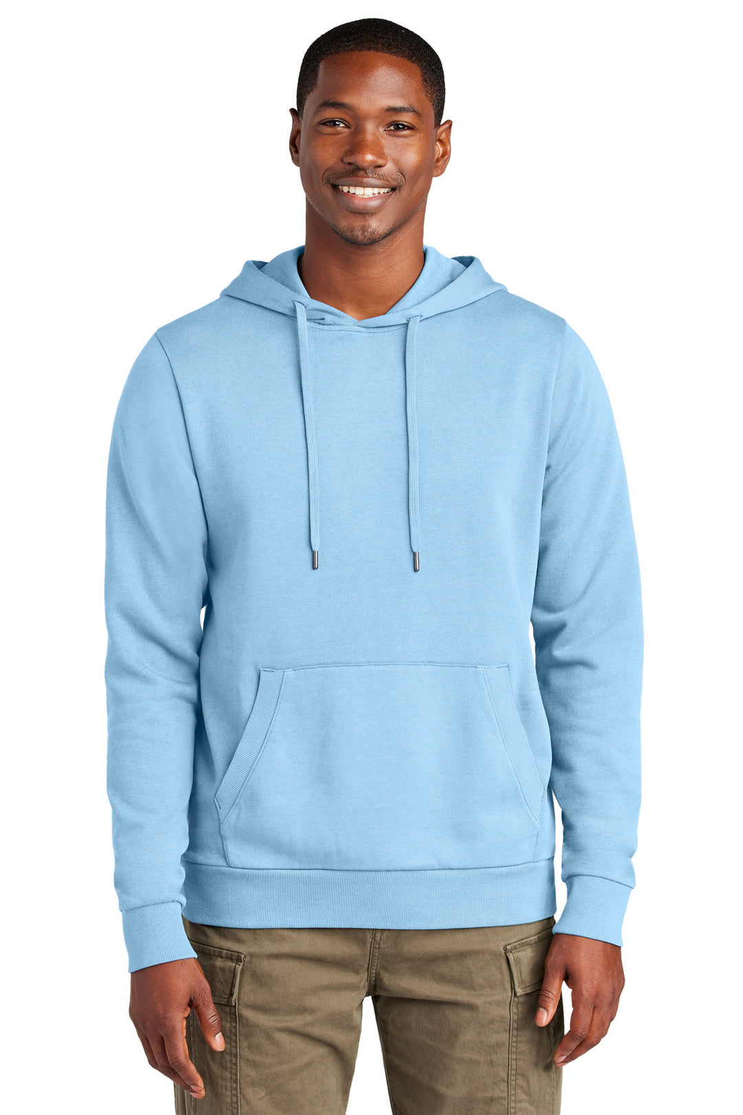 Front View of HeriBlue District Wash Fleece Hoodie DT2200