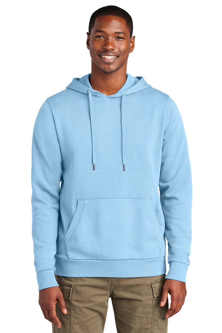 Front View of HeriBlue District Wash Fleece Hoodie DT2200