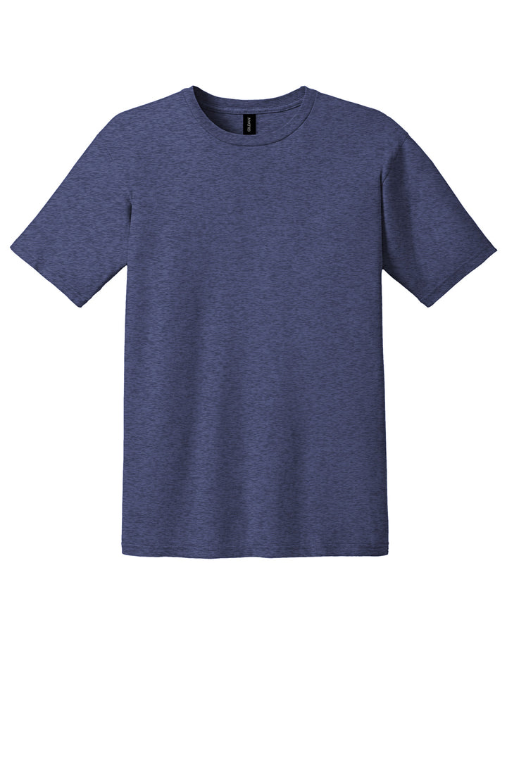 Front View of Hthr Blue Gildan 100% Ring Spun Cotton T-Shirt. 980