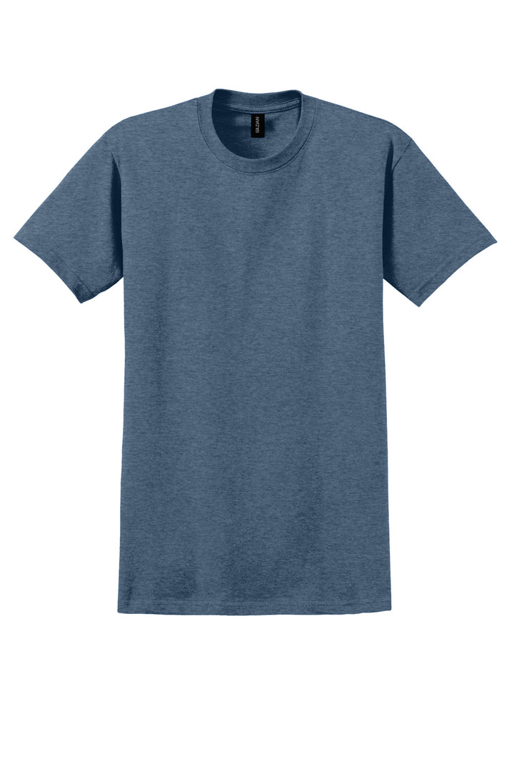 Front View of Hthr Indigo Gildan - Ultra Cotton 100% US Cotton T-Shirt. 2000