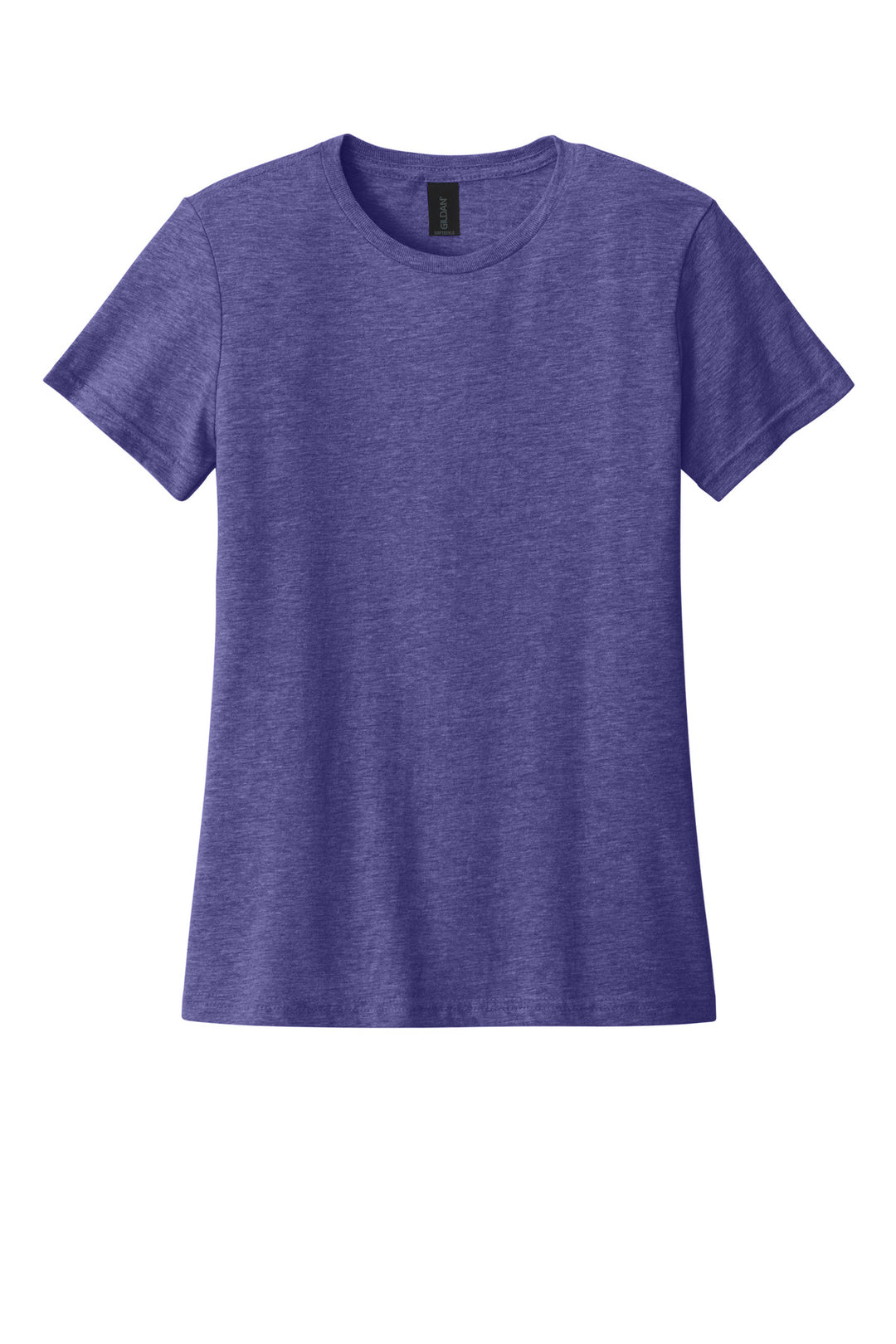 Front View of Hthr Purple Gildan Softstyle Women's T-Shirt. 64000L