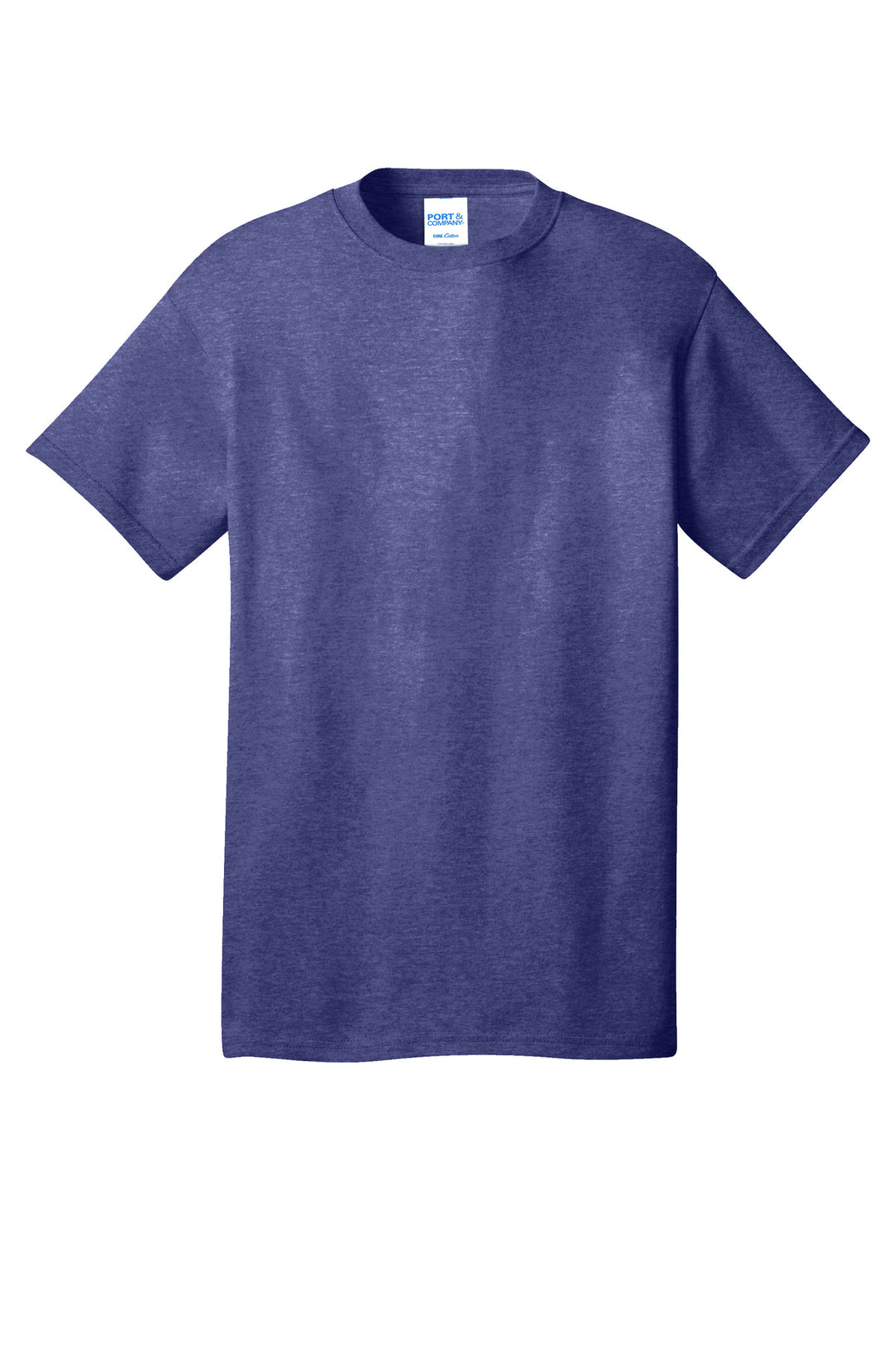 Front View of Hthr Purple Port & Company - Core Cotton Tee. PC54
