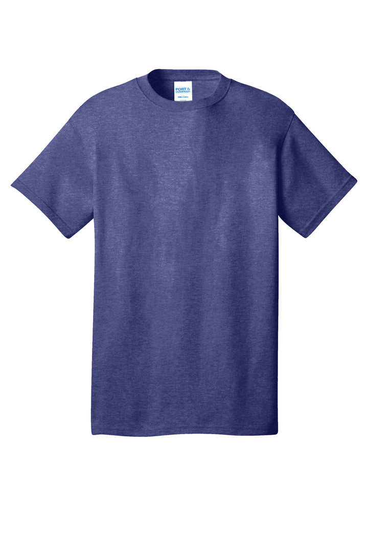 Front View of Hthr Purple Port & Company - Core Cotton Tee. PC54