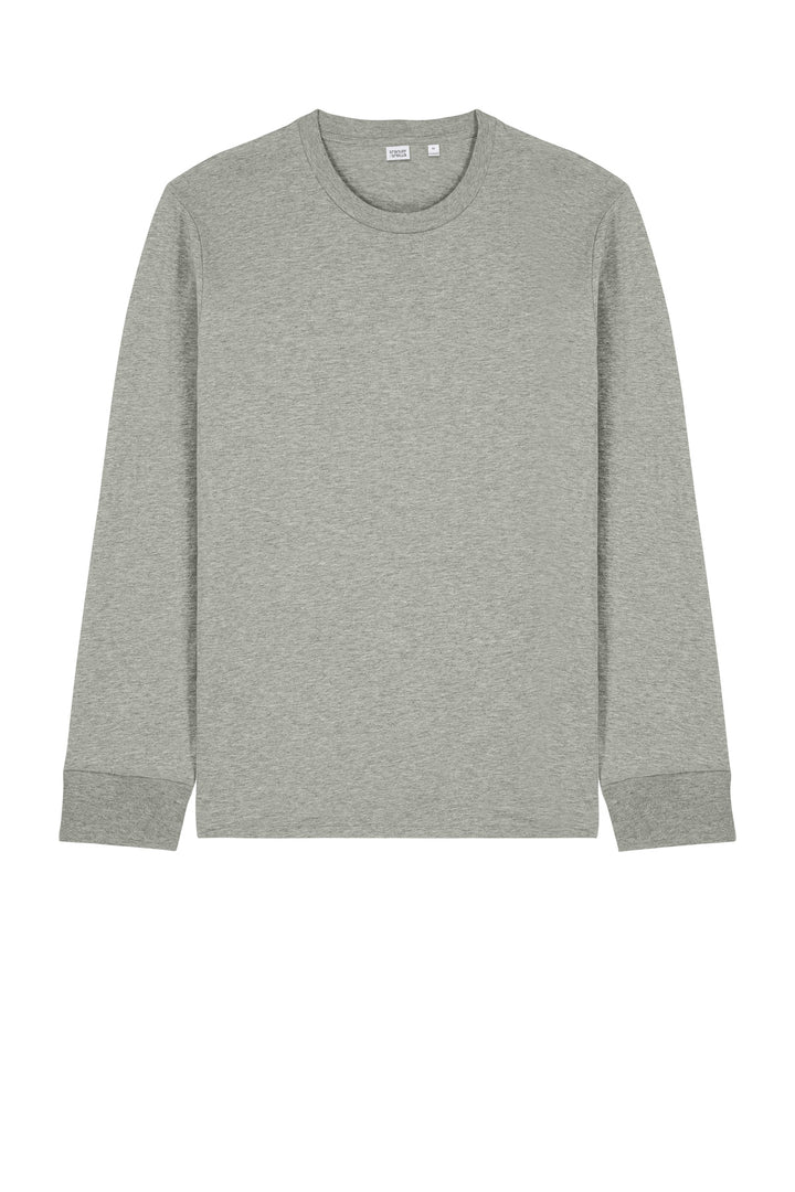 Front View of HthrGrey Stanley/Stella Unisex Creator 2.0 Long Sleeve Tee SXU022