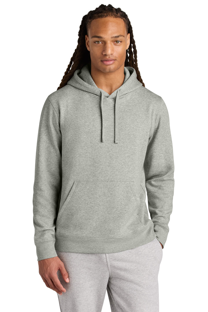 Front View of HthrGrey Stanley/Stella Unisex Drummer 2.0 Hooded Sweatshirt SXU009
