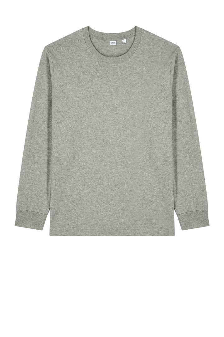 Front View of HthrGrey Stanley/Stella Unisex Freestyler Heavyweight Long Sleeve Tee SXU023