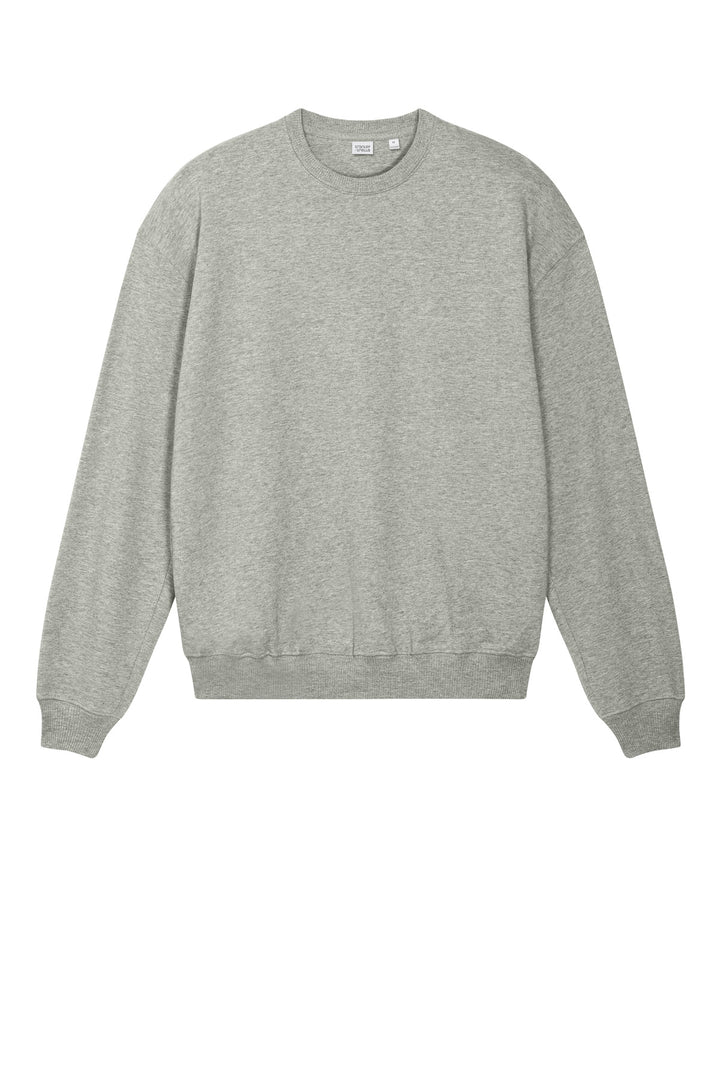 Front View of HthrGrey Stanley/Stella Unisex Ledger Dry Crewneck Sweatshirt SXU029