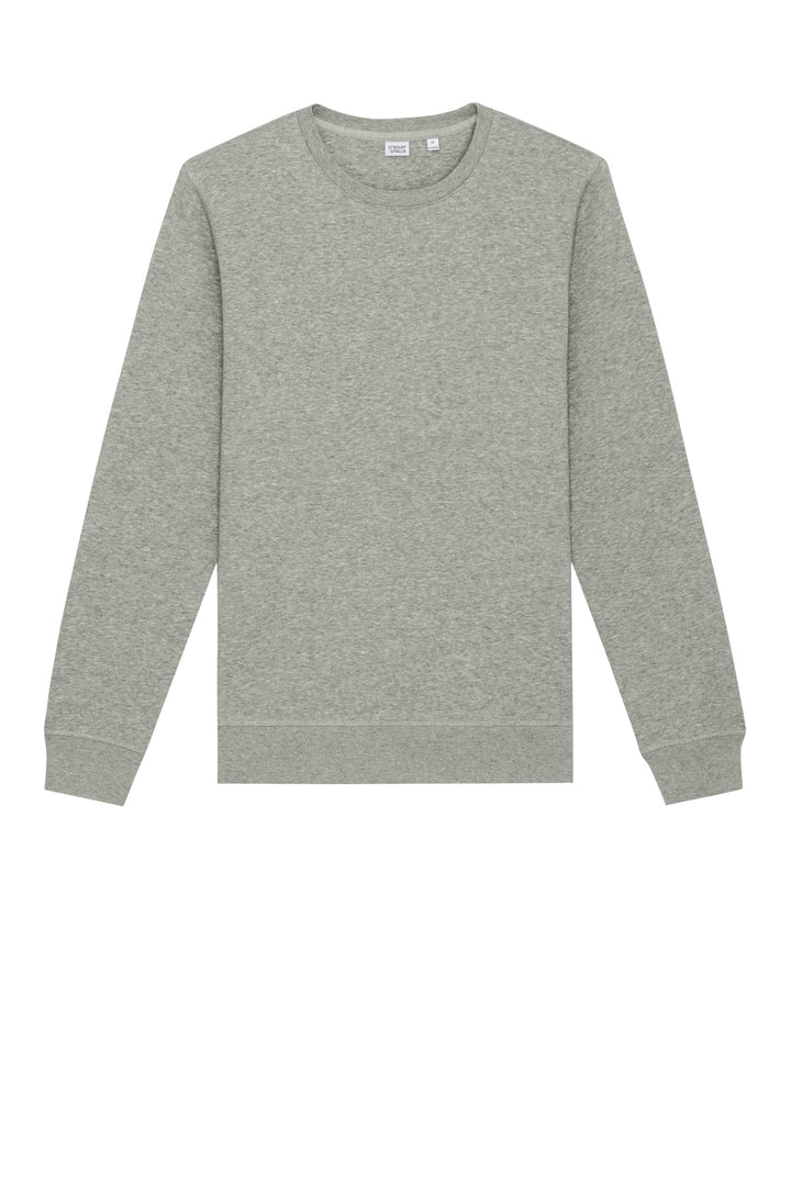 Front View of HthrGrey Stanley/Stella Unisex Roller Crewneck Sweatshirt SXU010