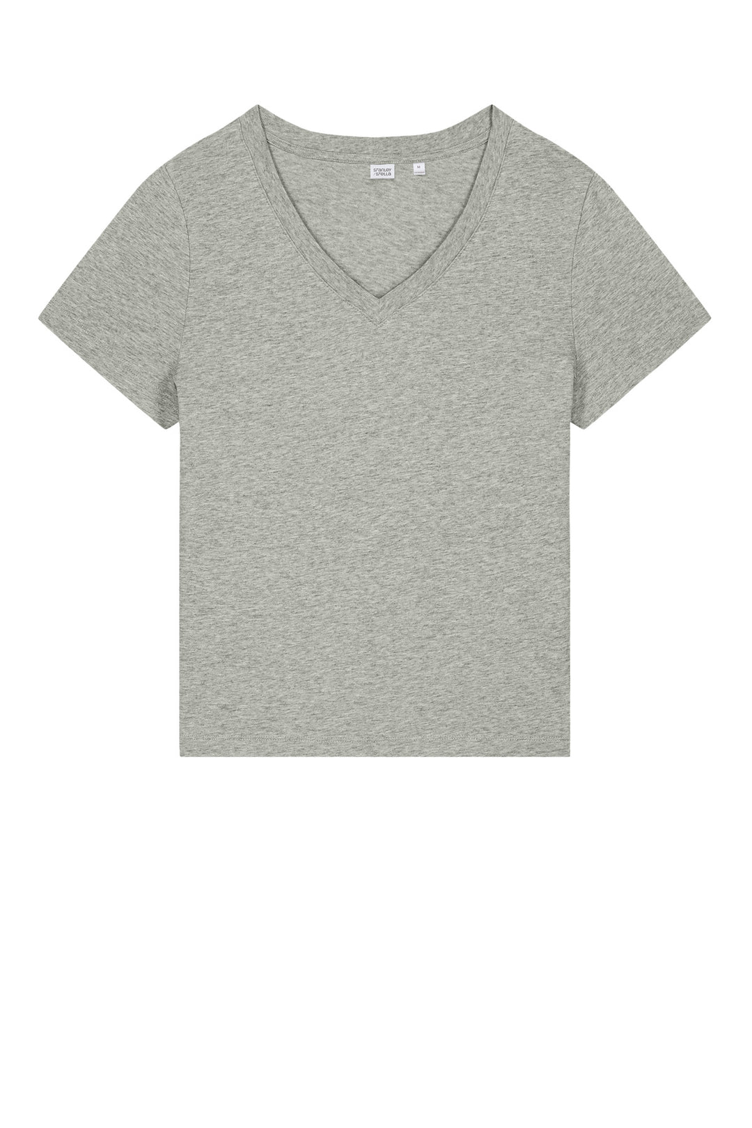 Front View of HthrGrey Stanley/Stella Women's Stella Isla V-Neck Tee SXW032