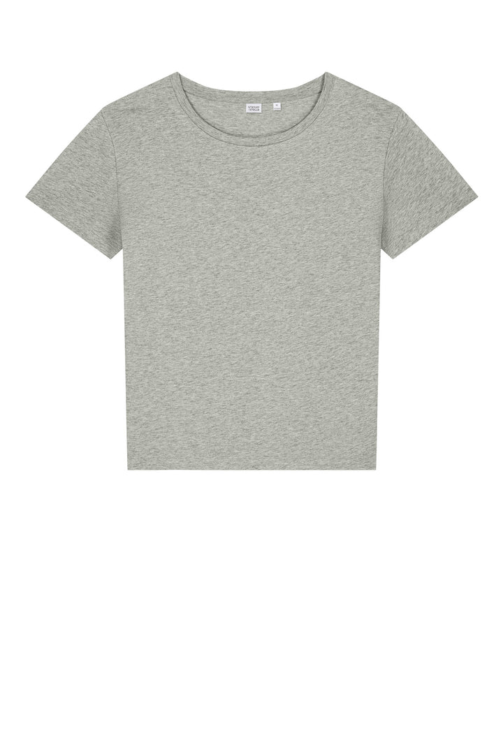 Front View of HthrGrey Stanley/Stella Women's Stella Serena Scoop Neck Tee SXW008