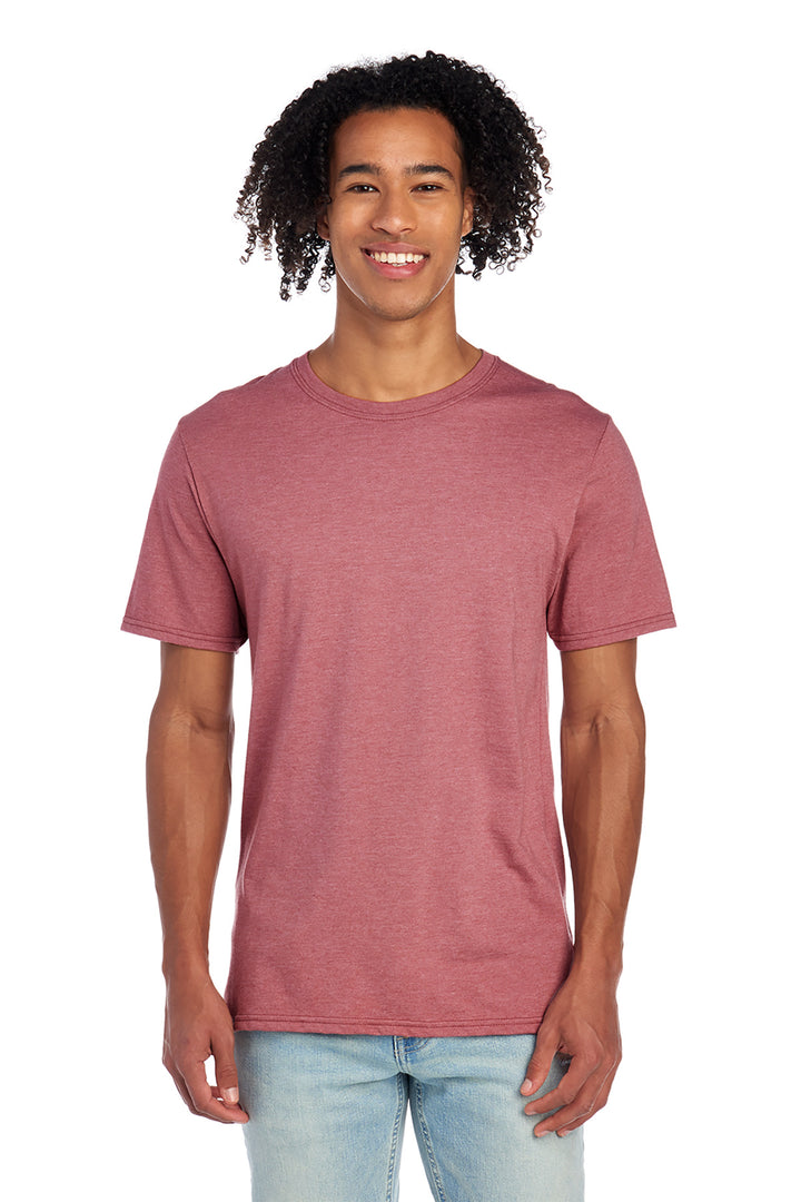 Front View of HthrMauve Jerzees Premium Blend Ring Spun T-Shirt 560M