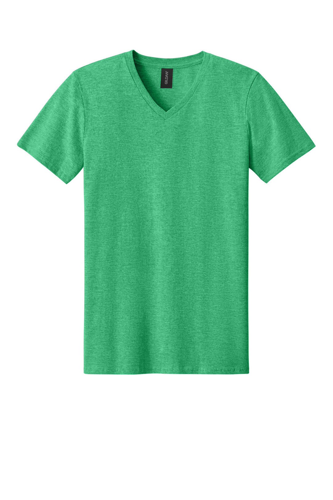 Front View of HtIrishGn Gildan Softstyle V-Neck T-Shirt. 64V00
