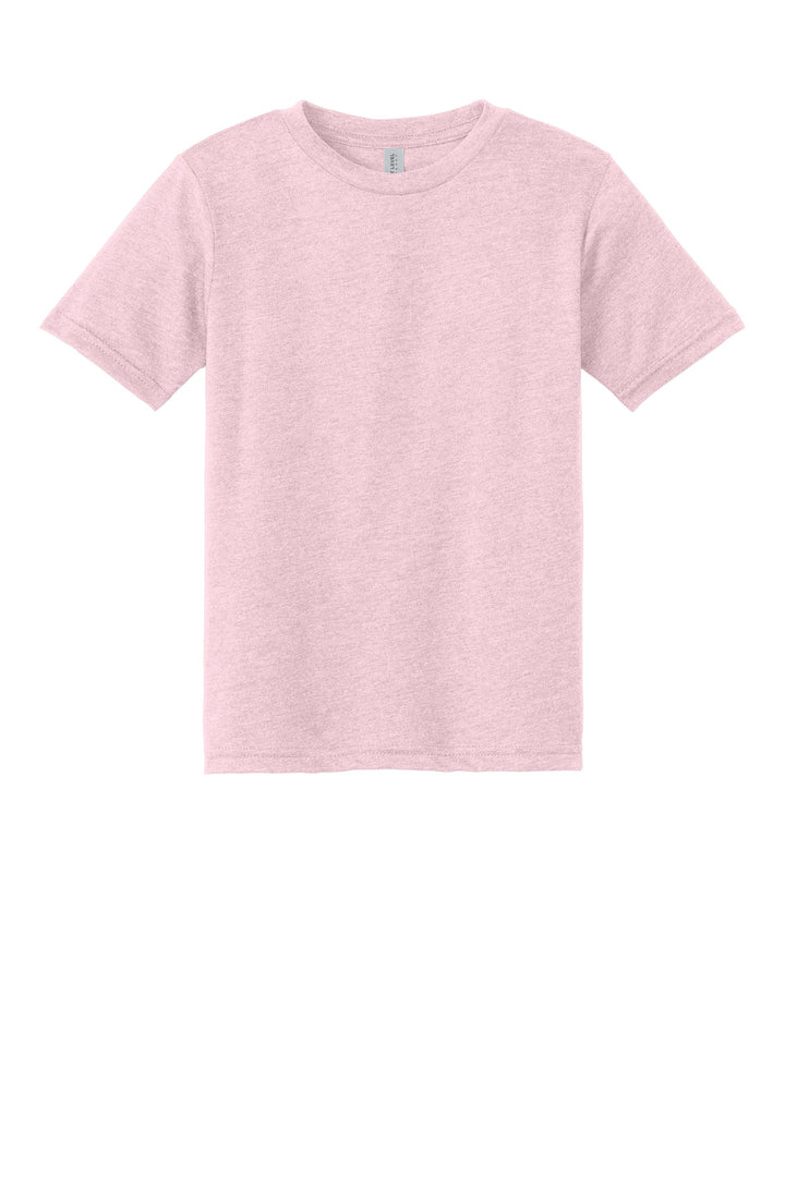 Front View of HtrLtPnk Next Level Apparel Youth CVC Tee NL3312