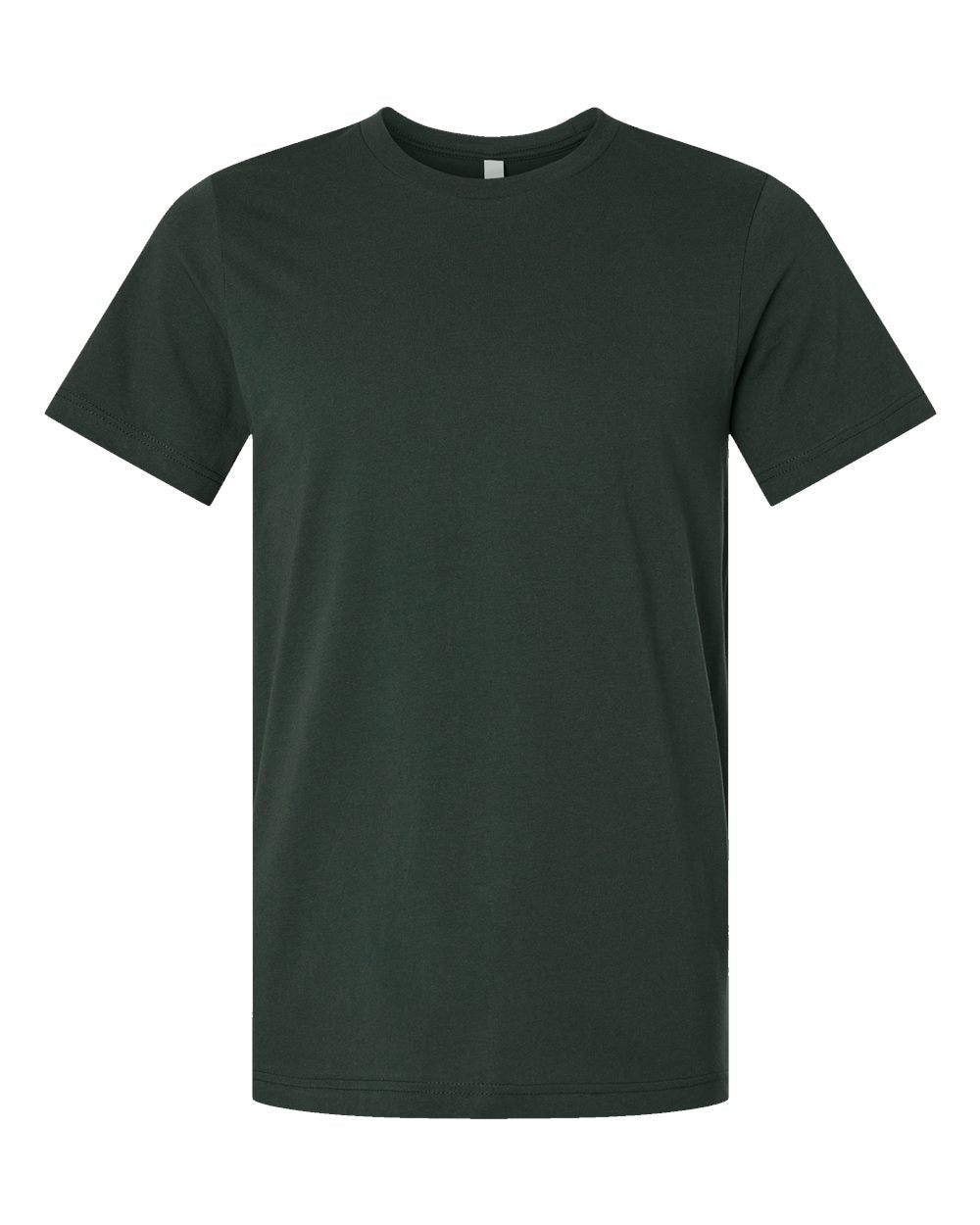 Front View of Hunter Green Jersey Tee - 3001