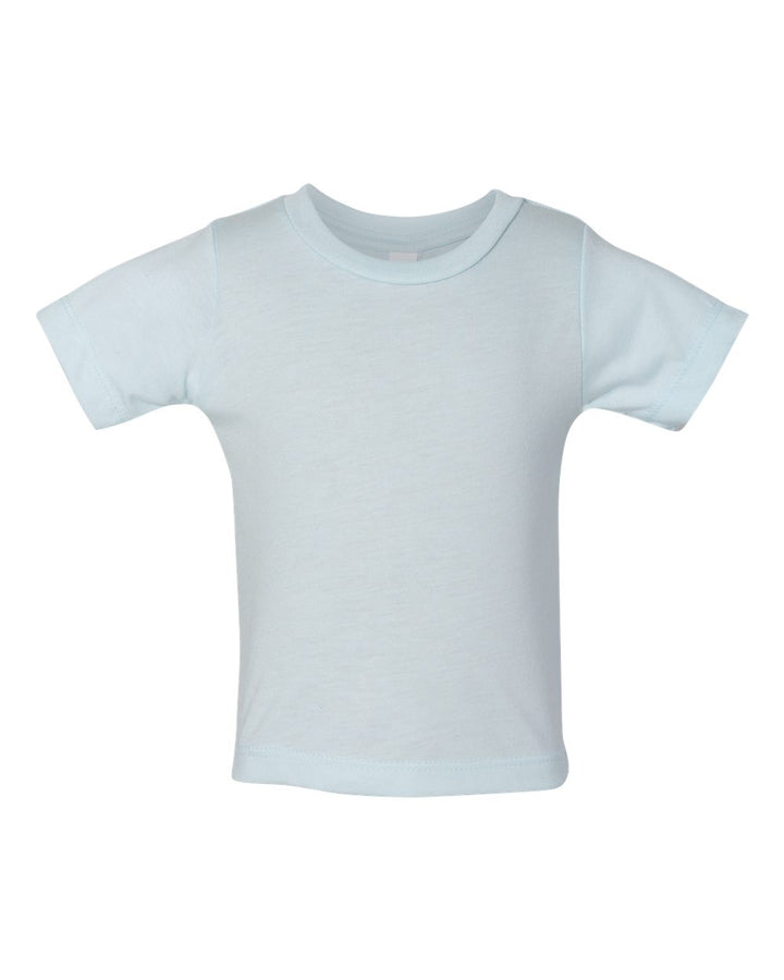 Front View of Ice Blue Triblend Infant Triblend Tee - 3413B