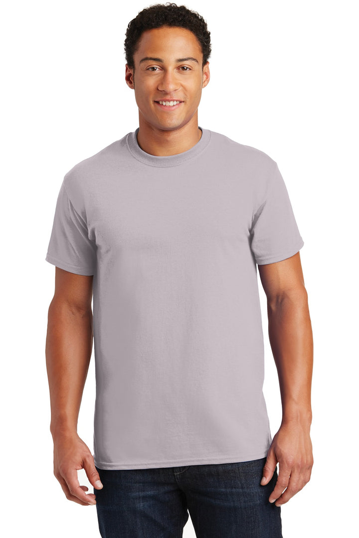 Front View of Ice Grey Gildan - Ultra Cotton 100% US Cotton T-Shirt. 2000