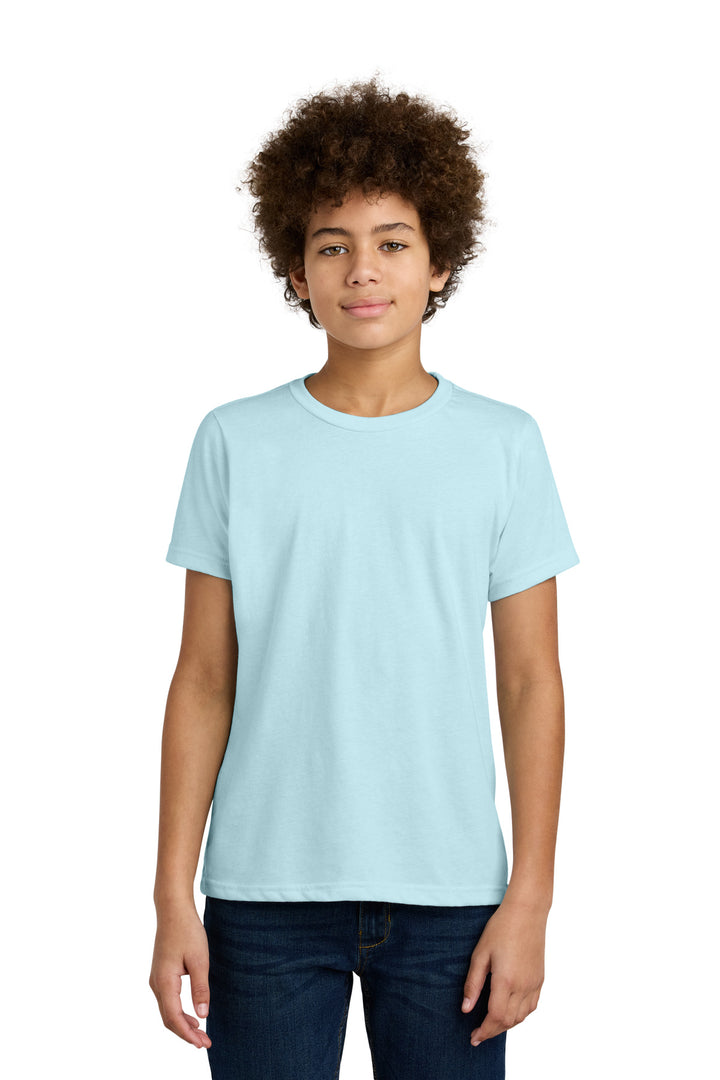 Front View of IceBlue Next Level Apparel Youth CVC Tee NL3312