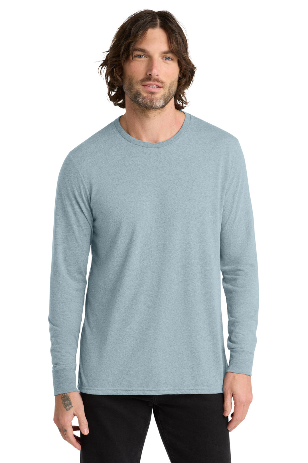 Front View of ILikeUBlue Allmade Unisex Tri-Blend Long Sleeve Tee AL6004