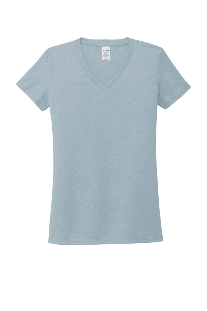 Front View of ILikeUBlue Allmade Women's Tri-Blend V-Neck Tee AL2018