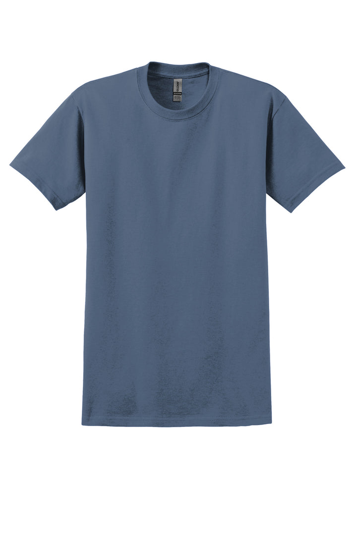 Front View of Indigo Blue Gildan - Ultra Cotton 100% US Cotton T-Shirt. 2000