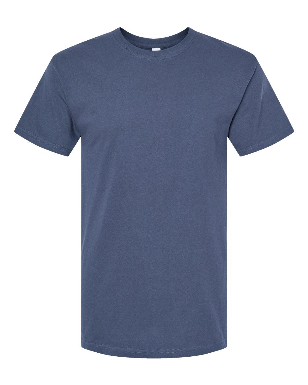 Front View of Indigo Blue Gold Soft Touch T-Shirt - 4800