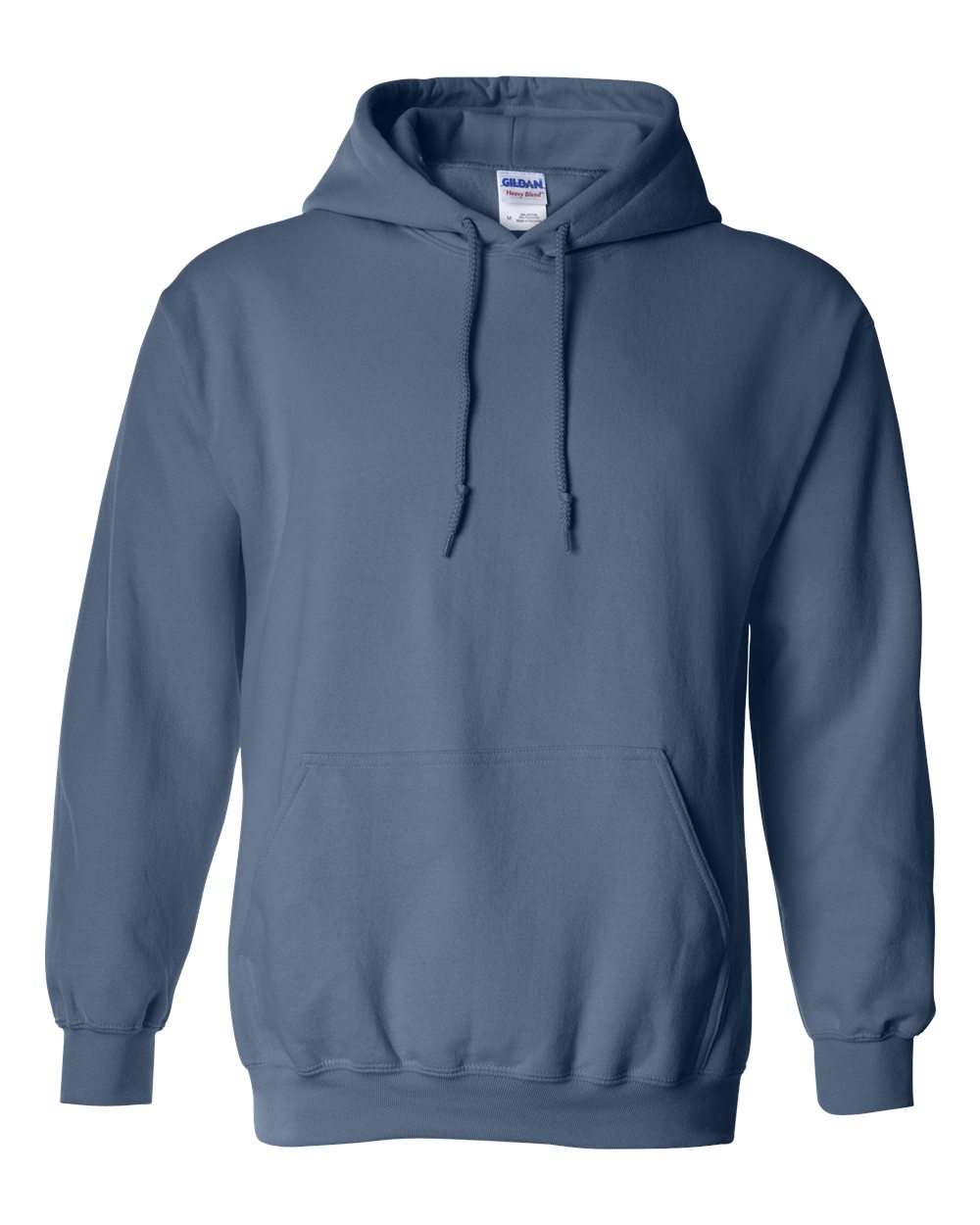 Front View of Indigo Blue Heavy Blend™ Hooded Sweatshirt - 18500